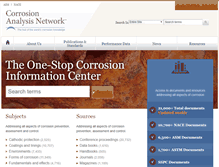 Tablet Screenshot of corrosionanalysisnetwork.org